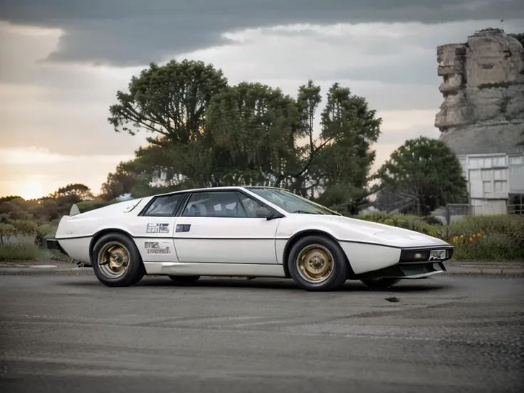 photo of Lotusesprit, 1car, back view, golden hour, sunset, official art,extremely detailed CG unity 8k wallpaper, high detail, Sharp focus, (photorealism), realistic, best quality, 8k, award winning, dramatic lighting, epic, cinematic, masterpiece, ultra detailed, beautiful, aesthetic, perfect lighting, <lora:Lotusesprit:0.8>