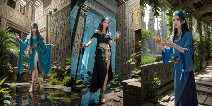 highly insanely detailed, masterpiece, top quality, best quality, highres, 4k, 8k, RAW photo, 
((ancient egyptian theme:1.2)), Hong Kong structure, building, structure, taiwan, korean, 
swirling energy, 
tentacle, 
(underwater), 
reflection, reflective floor, 
abandoned building, overgrown with vegetation, [volumetric fog], cinematic lighting, colorful, colourful, 
(long_hair, long hair, random colors hair, glowing hair, hair over one eye, long messy hair), 
(eyelashes, eyeliner, eyeshadow, eyelashes, long eyelashes), 
collar, earrings, jewelry, necklace, armlet, 
high-heels, 
nsfw, 
cleavage, perfect female body, makeup, 
action pose, 
drunk, biting, 
dawn, 
<lora:zs_Mido:1>, midosmt, facial hair, sunglasses, hat, beard, old man, robe, 
NoBitches