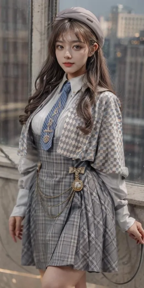 realistic, photorealistic, masterpiece, absurdres, incredibly absurdres, extremely detailed, best quality, mcostume, hat, kneehighs, full body, 1girl, solo, black hair, light smile, looking at viewer, detailed background, standing , night, dramatic lighting, <lora:magic_costume_v1:0.7> <lora:add_detail:1>