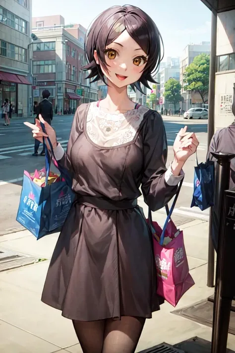 (masterpiece:1.2), ultra detailed,<lora:NamiHitou:0.8>,  NamiHitou, street, shops, bag, big smile,  best quality, looking at the viewer, <lora:Adddetail:0.6>