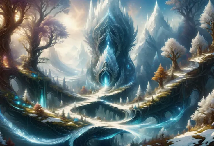 donm1nn3rb34u7yxl etherium scrolls sanctum in tundra biome <lora:DonM1nn3rB34utyXL-000006:1>