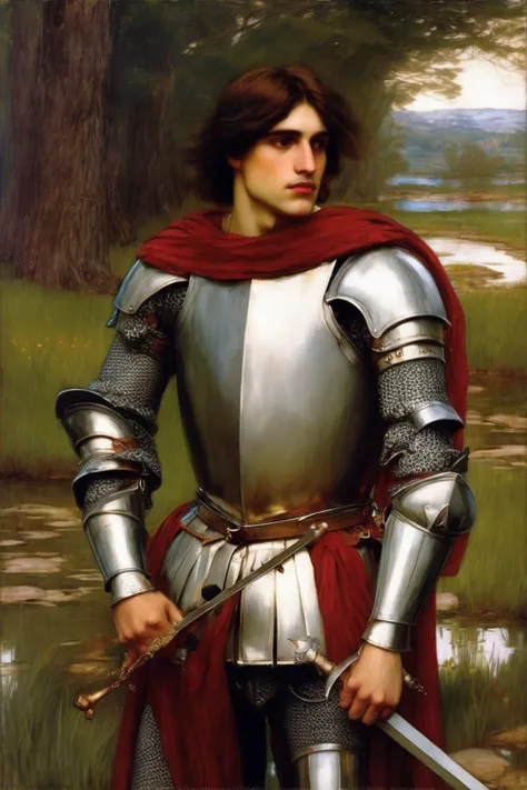 John William Waterhouse Style - John William Waterhouse Romantic handsome knight