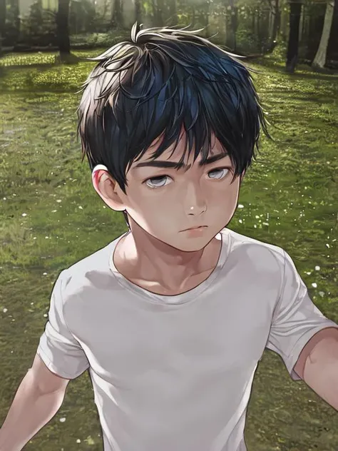 1boy, outside, photo, realistic, upper body