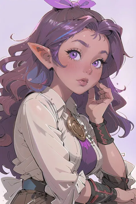 (masterpiece, best_quality, ultra-detailed, immaculate:1.3), epic, illustration, welcoming, 1girl, druid, elf, multicolor hair, Retro Waves,hair ribbon, simple background, in  Rome, bombshell hair, muted magenta hair, Surfer Waves, upright straddle<lyco:EnvyBeautyMix28:1>