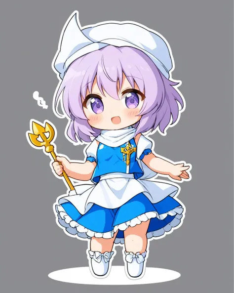letty whiterock,1girl, trident, solo, white_scarf, hat, open_mouth, transparent_background, bloomers, blush_stickers, style_parody, skirt, chibi, full_body, apron
<lora:letty_whiterock_image2226_2023-12-17-000010:1>,star-shaped_pupils,symbol-shaped_pupils,. gorgeous,key visual, vibrant, studio anime,award-winning, professional, highly detailed,high budget, cinemascope