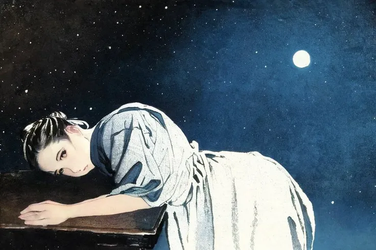 (((((solo))))),1girl,(((((masterpiece))))), (((((best quality))))),(((((highly detailed))))),(((((solo))))),1girl,(((((masterpiece))))), (((((best quality))))),(((((highly detailed))))),Sea of Stars,bamboo forest,A full moon in the distance path,blue and white cheongsam,black hair,bun,Golden hairpins,black eyes,Sit on a stone bench,Golden tassels,Stone table,Right hand behind bidy,Holding a white jade cup in his left hand to the moon,old 20+,hum,Side light,scatter,middle_breasts,beautiful detailed eyes,shiny hair,visible through hair,hairs between eyes,beautifully detailed sky,from side,cinematic angle <lora:He_Jiaying:1>, masterpiece, best quality,