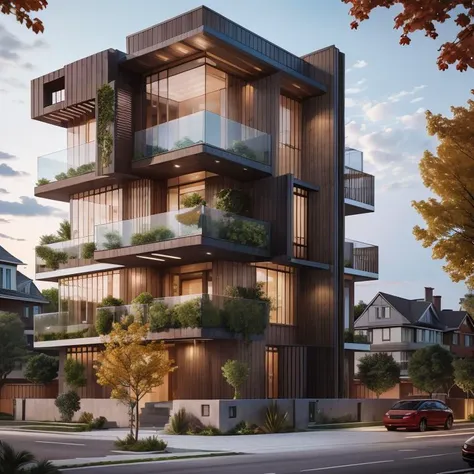 modernvilla, mabuilding, front, architecture, stone and glass, photo of a house, architecture, beautiful, masterpiece, best quality, super detailed, realistic, photorealistic, 8k, sharp focus <lora:mabuilding_v02:1>