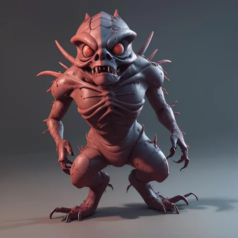 Creature: gross skittergrumbo, (3D:1.3), scary looking but cute