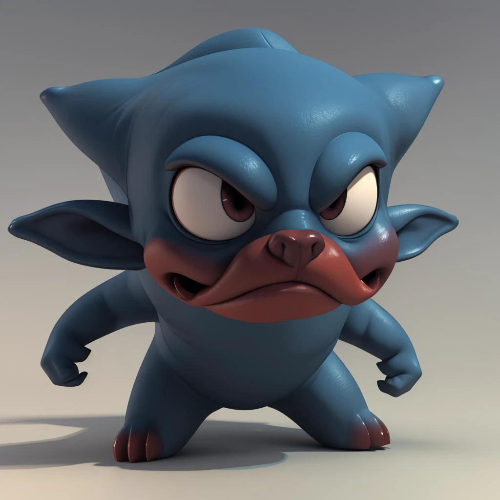 Creature: incredulous pudlord, (3D:1.5) Pixar style