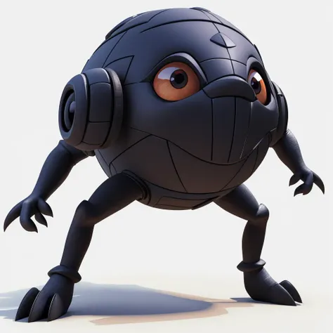 Creature: temporal scudstrider, (3D:1.5) Pixar style