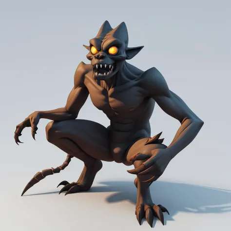 Creature: Striped skitterlout, (3D:1.3), scary looking but cute