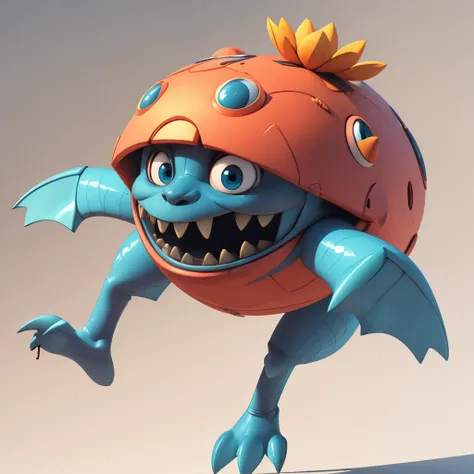 Creature: skinless gumflower, (3D:1.5) Pixar style