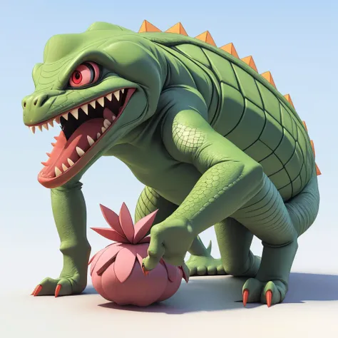 Creature: reptilian nargleplumbus, (3D:1.5) Pixar style