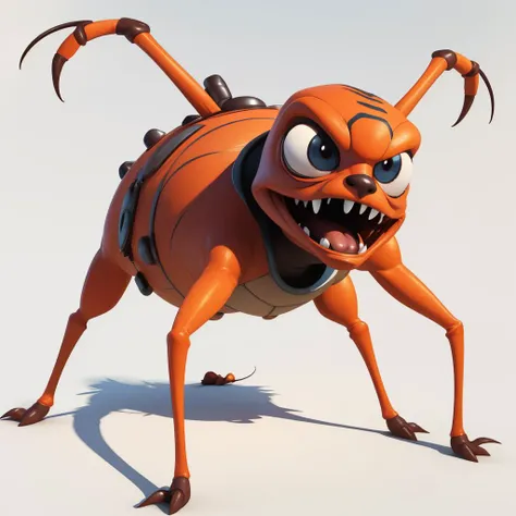 Creature: shrieking Lipstrider, (3D:1.5) Pixar style