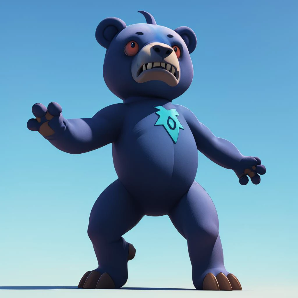 Creature: equine schleemBear, (3D:1.3), scary looking but cute