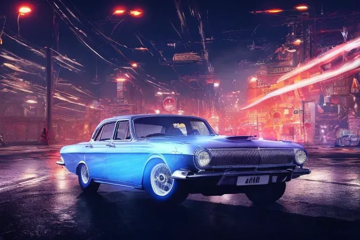 (STANCE), masterpiece,best quality,official art,extremely detailed CG unity 8k wallpaper,illustration, light,car, bright, sports car, vehicle focus, road, ((need for speed)),((NFS)), moving, wet, (((night, midnight))),neon lights,drift, <lora:GAZ2410:0.8>, (GAZ2410)