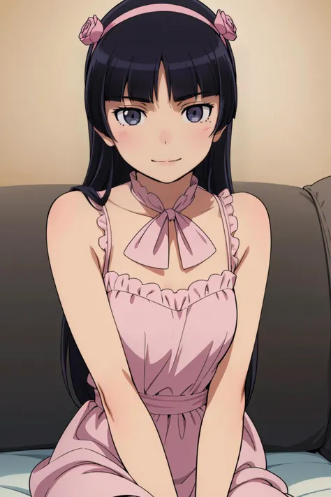 8k high quality detailed,highres,anime,comic,detailed image,
(an illustration of a teenage girl posing,(an illustration of girl,teenage girl)),(magazine_illustration),
(,ruri gokou,headband,long hair,black hair),((Mysterious Smile):0.8),detailed_face,
((Bending down to tie shoelaces, with a puppy or pet eagerly watching and playing,):0.8),
(,again_dress_v1,pink_dress,loose_fitting),(,realistic clothing texture,realistic_skin_texture),<lora:ruri:0.7>,<lora:Again_Dress_v1:0.6>,<lora:more_details:0.2>
