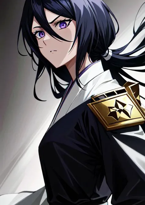 rukia,beautiful , highly detailed , unreal engine , octane render , slim and lean , detailed face, 8k high res ,serious, trousers, wearing sleeved kimono, 8k high res , extremely detailed eyes , masterpiece, gorgeous, award winning , close up of face , dynamic shadows,volumetric lighting, (mj:0.2)