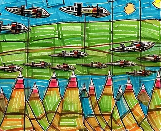 Edwerd, drawing of scifi city in the future with spaceships flying all over the background, marker drawing <lora:Edwerd:1.2>