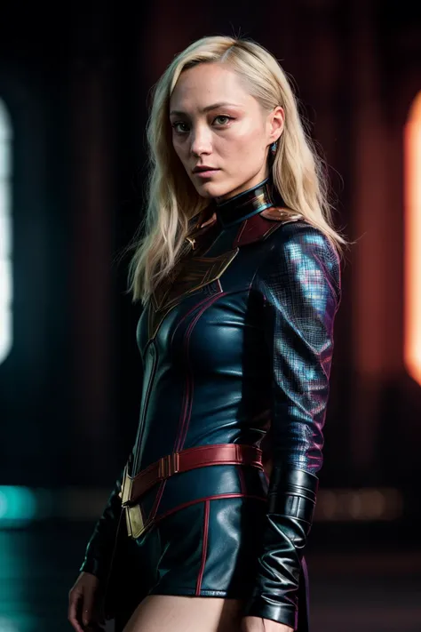 A stunning intricate full color portrait of pomKlem1, wearing a ms marvel outfit from marvel, epic character composition, by ilya kuvshinov, alessio albi, nina masic, sharp focus, natural lighting, subsurface scattering, f2, 35mm