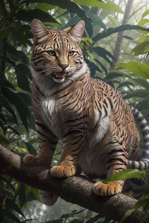 Jungle Cat, hyper realistic <lora:boldline:0.2> <lora:add_detail:0.5>