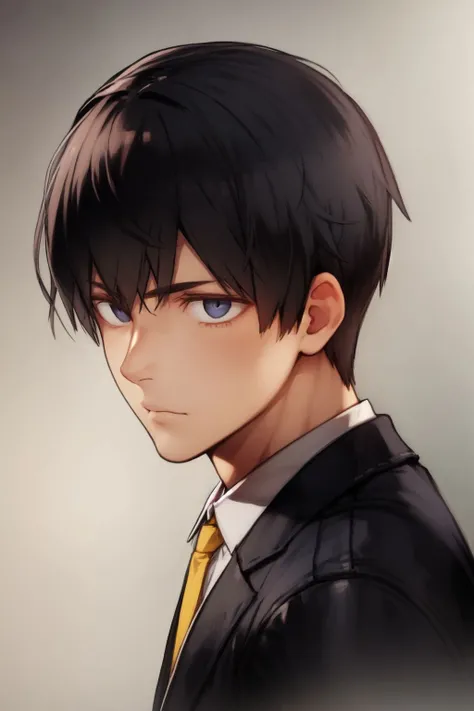 portrait, solo, 1boy, male focus <lora:nishiide_kengorou_style_v01:1>