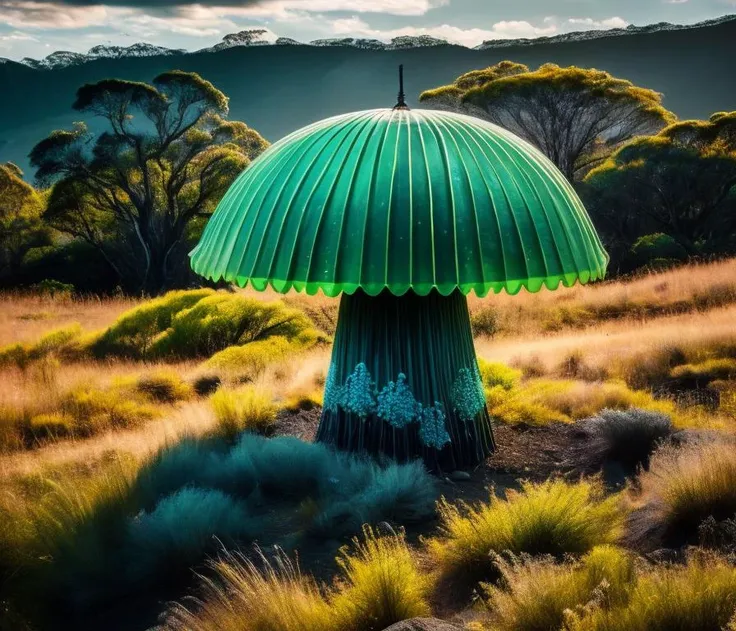 Australian Tonalism, most beautiful artwork in the world, Happy, Luminous trails, Elements, F/8, Celebration, Grim, Platinum, adobe lightroom, Nikon Z9, Selective focus, art by Greg Rutkowski, Satisfying, (Turquoise and tiger print:0.7) , South African vegetation, Earth, Ilford HP5, F/1.8, matte, Glowwave, compact camera, (Metallic Jellyfish :1.3) , Shameless, Dragonpunk, mountains and forest, One Color, Process Art, trees, Metal, Pixabay, dslr, Lime green grass, photolab, Surprising, Auto-Destructive Art, Alpaca wool