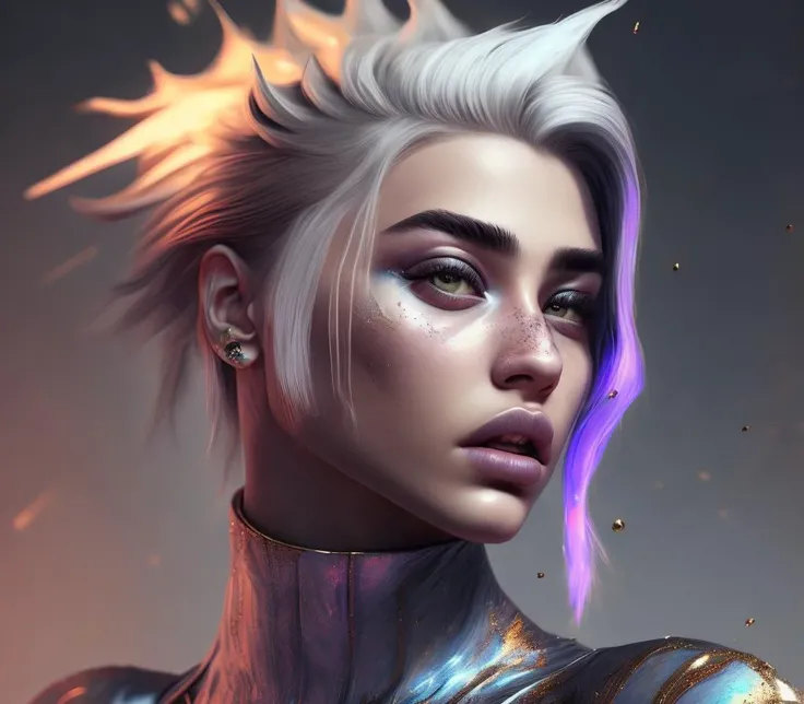 trending on artstation, Hardcore Art, UHD, Horrid Hailey Bieber, RTX, majestic