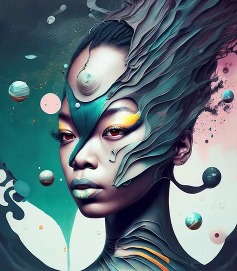 art by Bridget Bate Tichenor, Afrofuturism, Digital art, art by Minjae Lee, Elastic "Every breath you take, every move you make, every bond you break, every step you take, I'll be watching you.", art by Camilla d'Errico