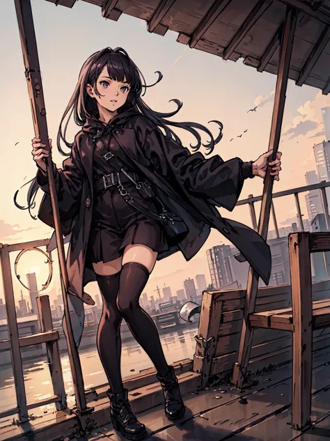 (masterpiece), (best quality), (high resolution),dutch angle,hyper detailed, solo, detailed_background, landscape, <lora:ichinoseShikiTHEIDOLM_v10:1>