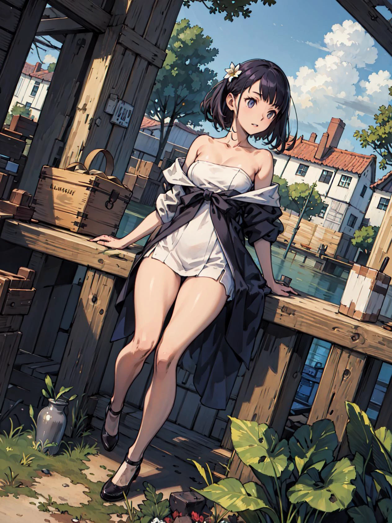 (masterpiece), (best quality), (high resolution),dutch angle,hyper detailed, solo, detailed_background, landscape, <lora:ichinoseShikiTHEIDOLM_v10:1>