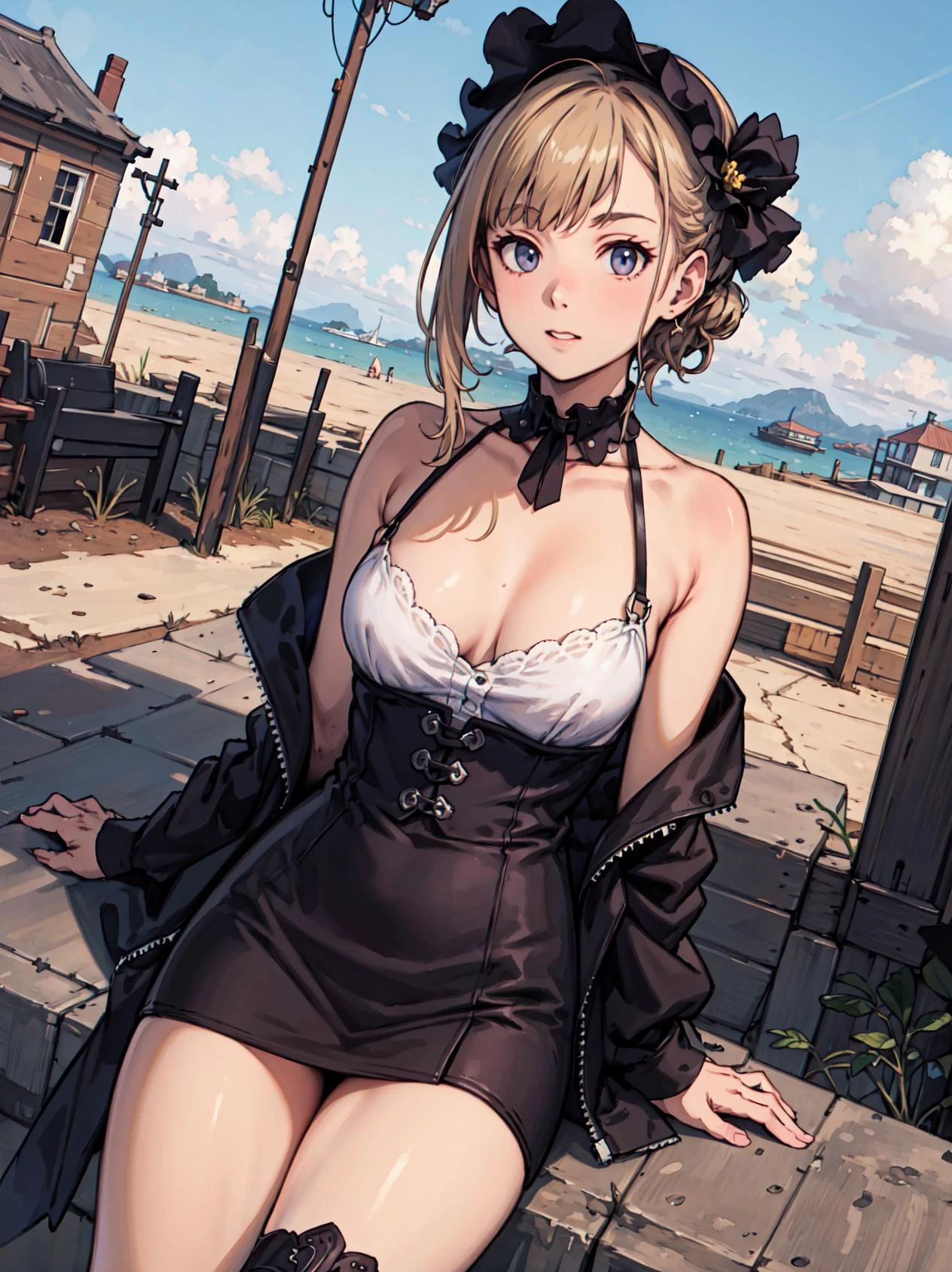 (masterpiece), (best quality), (high resolution),dutch angle,hyper detailed, solo, detailed_background, landscape, <lora:ichinoseShikiTHEIDOLM_v10:1>