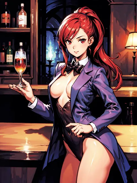 high_resolution,best quality,detailed background,girl,magician, bar,