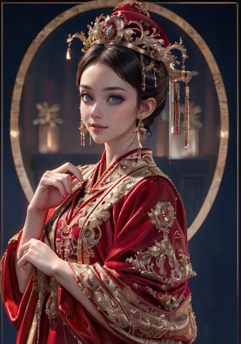 (masterpiece, best_quality, ultra-detailed), 8K, photography of a female, (smiling:0.6), upper body, detailed skin, perfect eyes, intricate details, sub surface scatter, skindentation, absurdes, cinematic lighting,