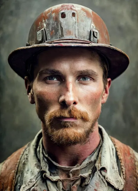 analog style, modelshoot style, a portrait of sks person coal miner in 19th century, beautiful painting with highly detailed face by greg rutkowski and magali villanueve, <lora:locon_christianbale_v1_from_v1_64_32:1.25>