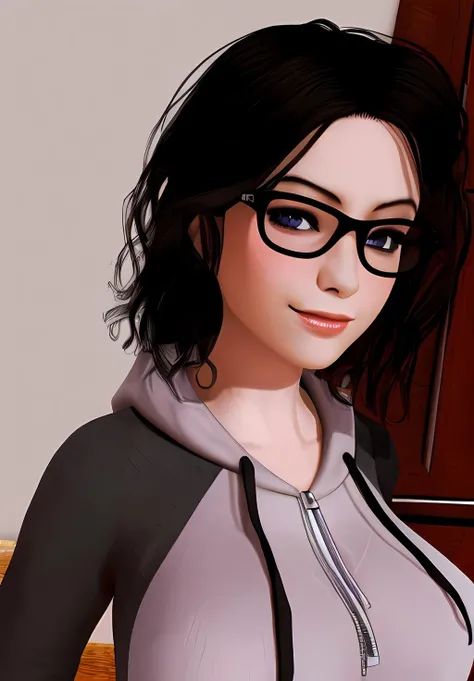<lora:kali:0.8>, kali, 1girl, solo, smirk, portrait, hoodie, (seductive, alluring, charming:1.3), (high details, 8k:1.3)
