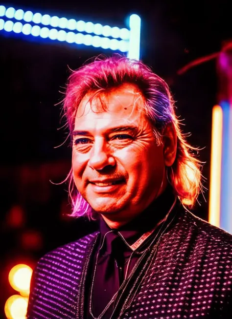 portrait photo of sks man, high detailed face, neon lights in the background, high quality, colorful hair, 8k <lyco:locon_perfecteyes_v1_from_v1_64_32:0.85> <lora:fab14n:1>