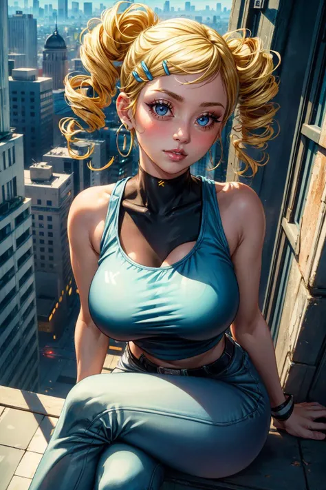 Gwen Stacy, 1chica, medium breast 1 girl, Cabello rubio corto, Mjuy wet and damp skin with sweat, Beautiful photorealistic Cardi B as a mix half Asian half German Gwen Stacy, spider gwen, Marvel Comics, with a high-angle shot with your back to the camera, superhero dynamic action poseTHE CHARACTER IS ON TOP OF A TALL BUILDING, CIUDAD DE MANHATTAN, rubor,vestida de blanco y magenta , areolas sobresalientes, dedo del pie de camello, Director de Escote, hendidura en el pecho, tea party, BDSM, high fantasy, huecograbado, lascivo, Tetono, dynamic pose, action pose, muy detallado, 8k, high resolusion, solamente, Labios Bimbo, maquillaje, pechos grandes y brillantes, guantes morados, vista de arriba hacia abajo, from above angle, fotorrealista, Cine 4D, Renderizado de octanaje, Innovador, sexy, curvy but slender, Mystical aura, niebla humeante, Estilo Illuminati, use advanced machine learning to create the perfect succubus, solamente, arrodillado, dedo del pie de camello expuesto, Vice Magazine Photography Style, tendencia en pixiv, tendencia en civitai, Perfectcomposition, SFW, Calidad profesional, motor irreal, perfecto, Pose perfecta, perfect angle, manos perfectas dedos perfectos pechos perfectos ajuste perfecto cuerpo perfecto cara cara realista piel perfecta imagen perfecta, perfecto, EL PERSONAJE DEBE ESTAR EN LA PARTE SUPERIOR DE UN EDIFICIO QUE MUESTRE UNA GRAN CIUDAD DEBAJO DE ELLA..