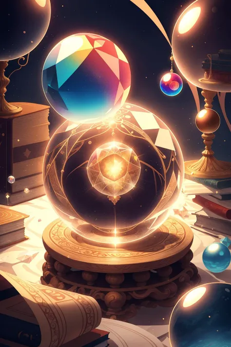 orb, <lora:Orbs-V1:1>, crystal ball, book