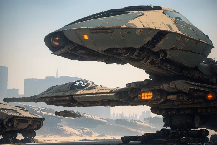 Vehicle, Landspeeder, <lora:Landspeeder-fc-v1:1>, (masterpiece), futuristic cityscape, street view, (decrepit scenery), megastructures, intricate detail, (art by [Bastien Lecouffe-Deharme|Caspar David Friedrich ]:1.2), (unreal engine render, photorealistic painting, photorealistic:1.2), (mysterious)