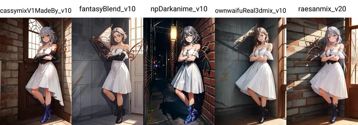 (masterpiece, best quality), intricate details,
1girl, <lora:KitsuneAi-KosekiBijou-LoCon32-V0_5-000008:0.8> koseki bijou, white dress, detached sleeves, bare shoulders, wings, strapless, crystal, collarbone, short sleeves, white sleeves, strapless dress, boots
leaning against wall, indoors, smug, smirk,