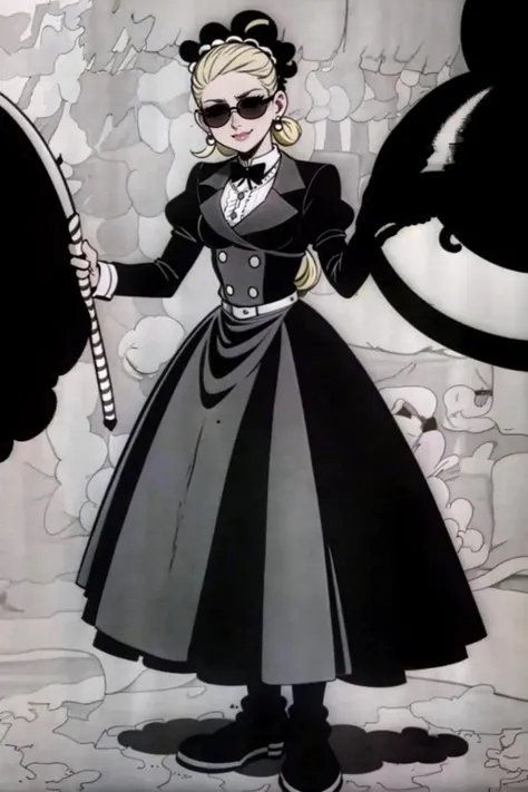 glossy bimbo,
((Masterpiece, best quality)), ballgown,edgPreppy, a woman in a ([set of edgPreppy clothes,blazer|ballgown,ribbons,frills]::0.5) posing for a picture ,wearing edgPreppy with ballgown, <lora:edgPreppyGown:1> Blonde Nadia with sunglasses and a choker <lora:Ultimate_Nadia:0.2> (edgASA1)