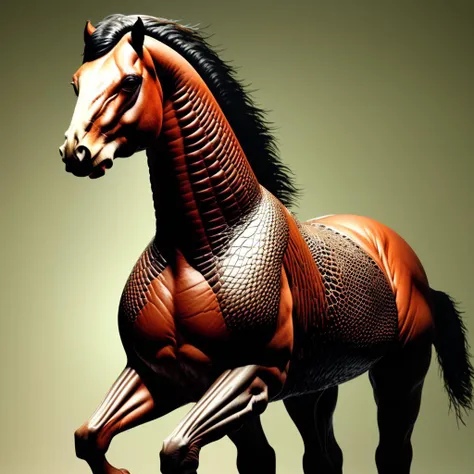 <lora:Viking warrior avatar:1> a horse with crocodile skin