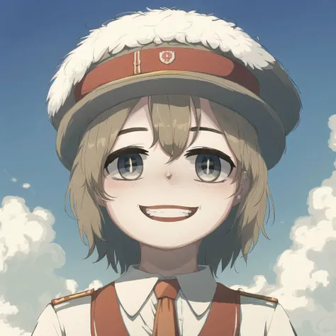<lora:avo_rifl_08-02:1>


beautiful cute anime young adorable pioneer female, soviet school uniform, pioneer tie, cute smile, vivid big eyes, cold and smug, defined facial features, symmetrical facial features, from below portrait