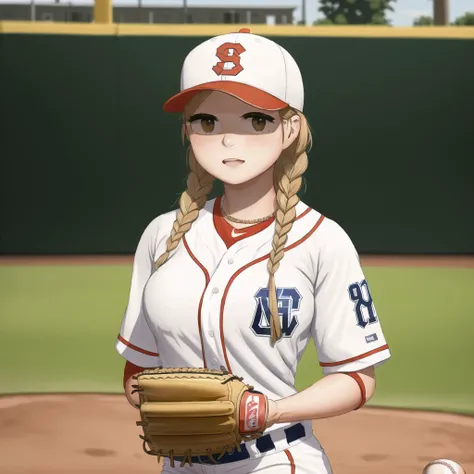 <lora:avo_rifl_08-02:1>


masterpiece, best quality, baseball female player, cute uniform, braids,
[cleavage]