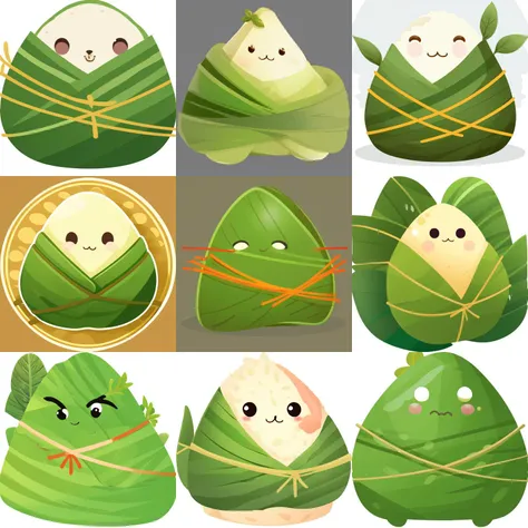zongzi, cute,green skin, (meat),<lora:zongzi_v3-000002:1>