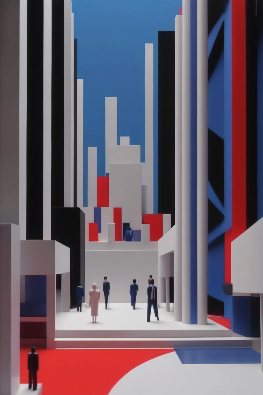 <lora:Hiroshi Nagai Style:1>Hiroshi Nagai Style - scene from tv show Severance in abstract art Hiroshi Nagai 3d printed style