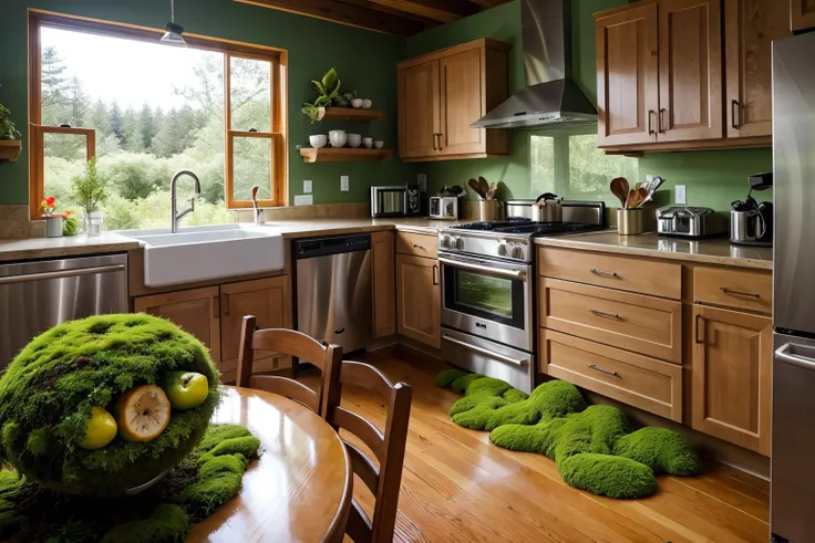 mossbeast, interior, kitchen <lora:mossbeast:0.45> <lora:add_detail:0.5> <lora:realistic:0.5>