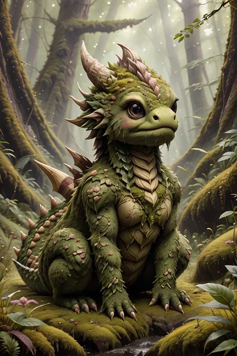 ral-smoldragons mossbeast <lora:mossbeast:0.8> <lora:ral-smoldragons:0.8>, best quality,masterpiece