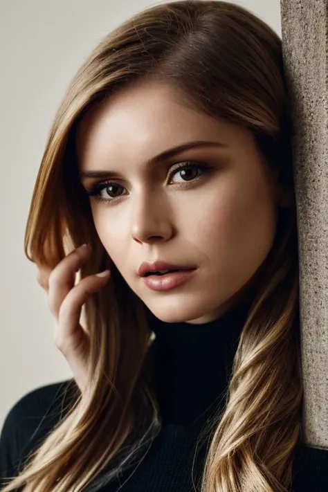 A stunning intricate full color portrait of (sks woman:1), blonde, wearing a black turtleneck, epic character composition, by ilya kuvshinov, alessio albi, nina masic, sharp focus, natural lighting, subsurface scattering, f2, 35mm, film grain, <lora:locon_erinmoriarty_v1_from_v1_64_32:1.3>